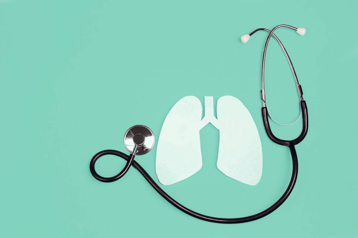 lung and stethoscope icon