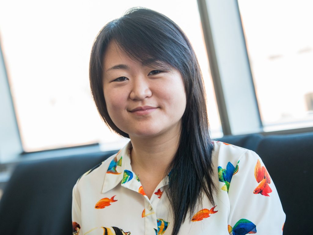 female scientist smiling