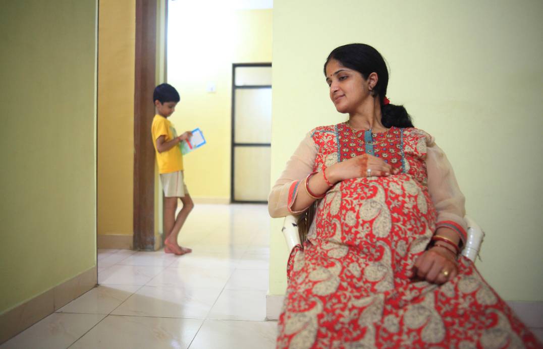 Pregnant mom in India