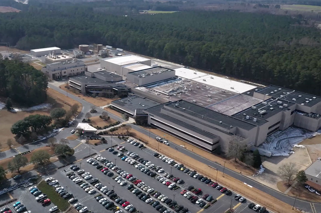 aerial view of the Wilson NC facility