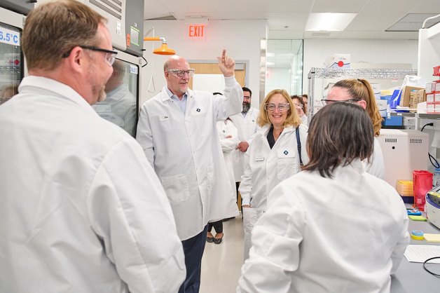 Rob Davis and Fiona Marshall tour the new facilities