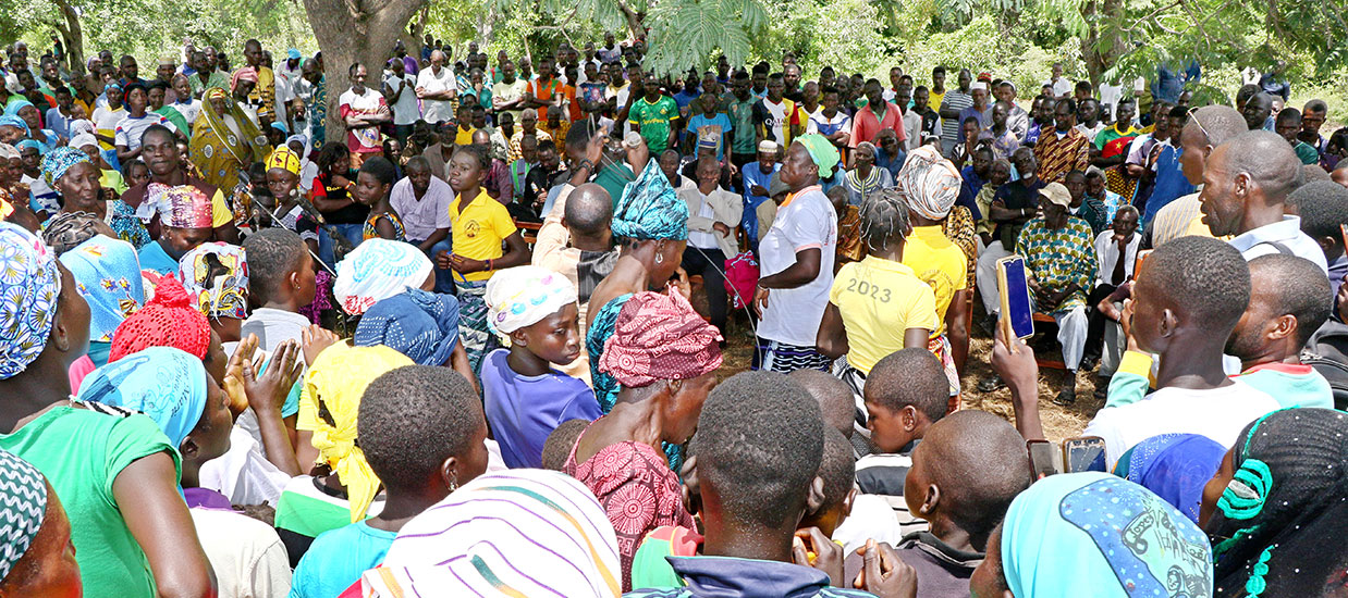 Villagers celebrate opening of health center in Konkourona, Burkina Faso