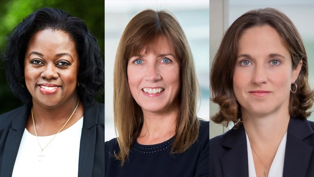 three Merck executives - Cristal Downing, Caroline Litchfield and Jennifer Zachary