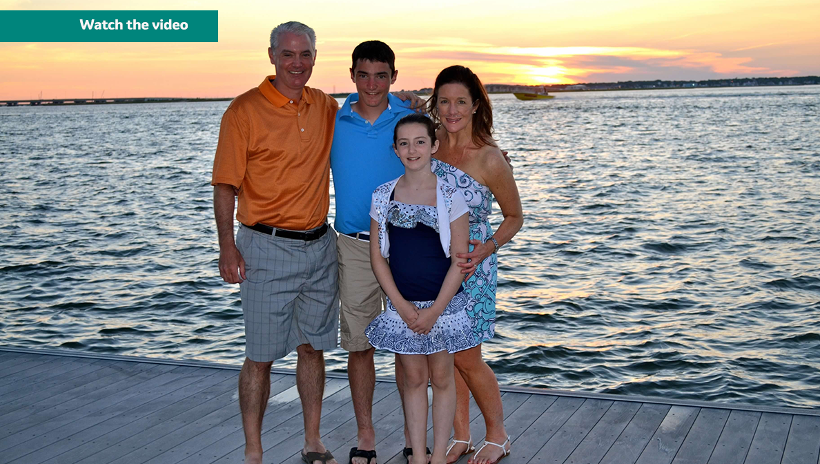 Colleen with her husband and two children