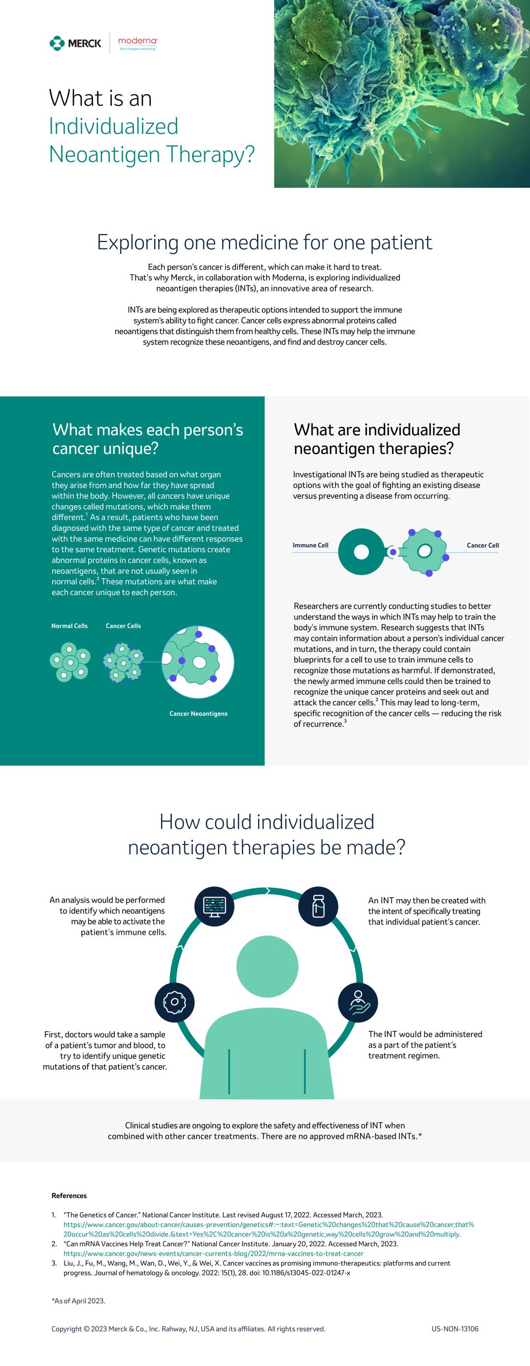 infographic of what is an individual neoantigen therapy