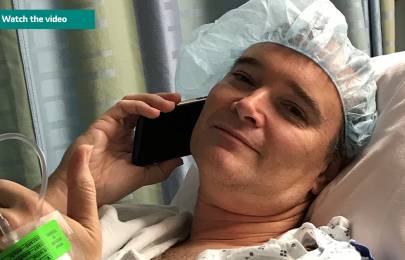 Chet Kitchen in hospital bed