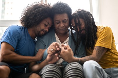 Family holding each other hand