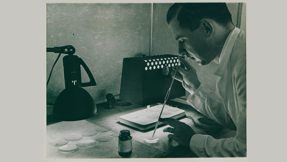 scientist working with liquid