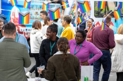 Diverse group on Merck campus