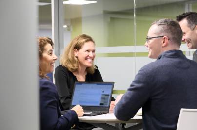 people in a business meeting