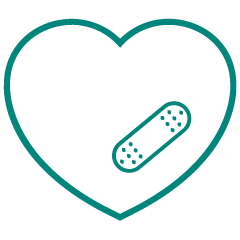 illustration of heart and band aid