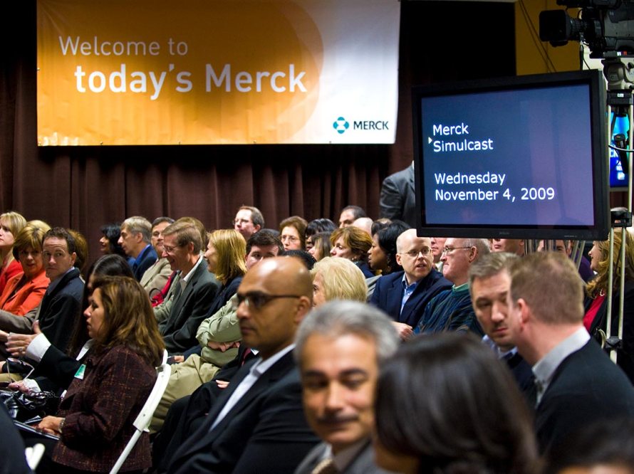 Shareholders attend merger meeting