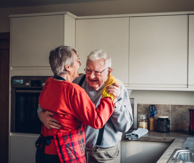 Senior Couple Dance in their Kitcchen
