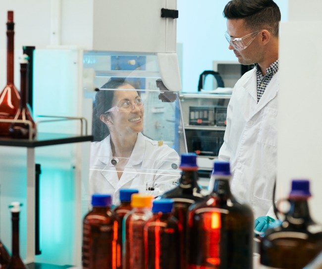 scientists working in lab