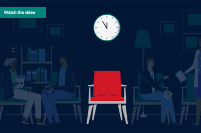 Image for This red chair is a reminder that patients can’t wait